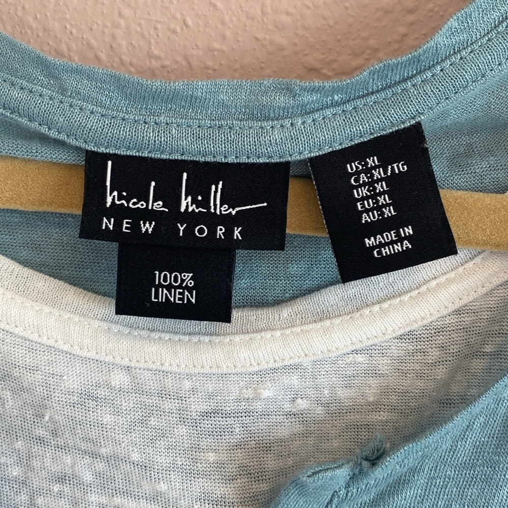 Nicole Miller layered linen top - Picture 3 of 7